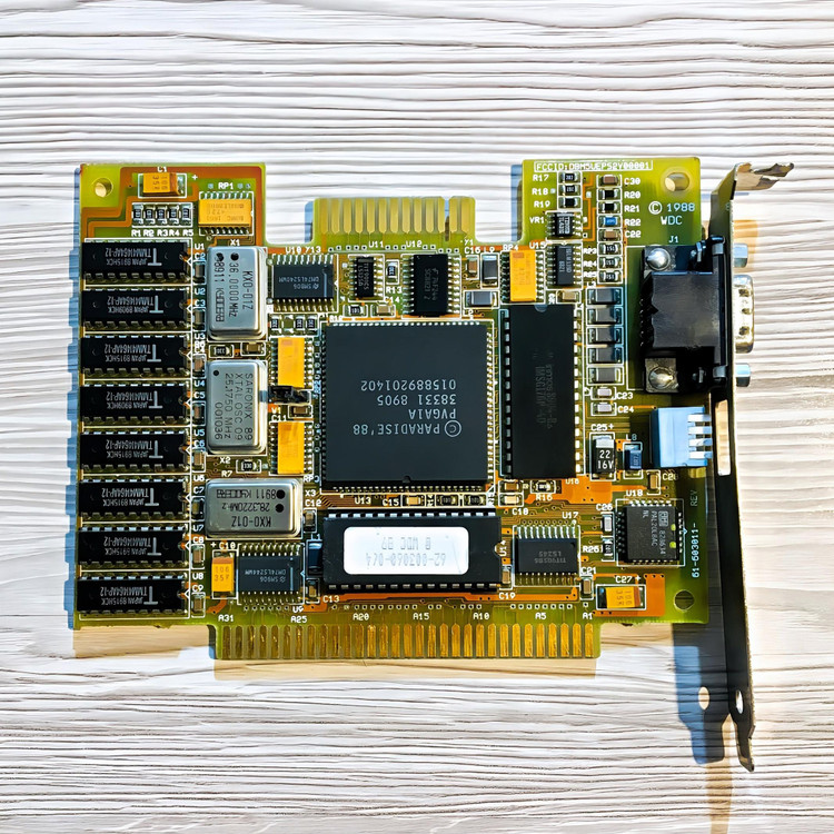 کارت گرافیک Western Digital Paradise PVGA1A-JK 256K DRAM ISA © 1988