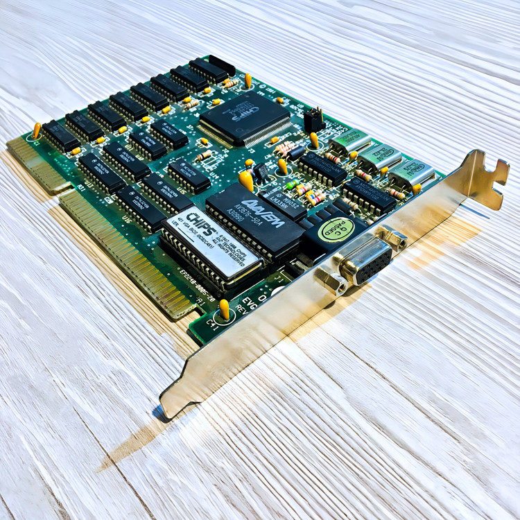 کارت گرافیک Chips & Technologies F82C451 → 256KB DRAM ISA © 1988