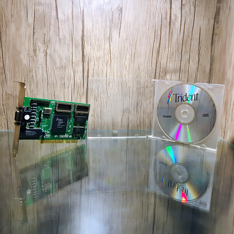 کارت گرافیک Trident 9680 1MB EDO PCI + Original CD Driver Trident © 1994